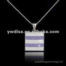 Western Style Hot Sale Square Pendant Necklace, Beautiful Necklace & Different Colors For Your Choose